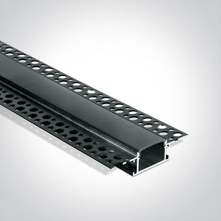 ONE Light | 7904TR/B BLACK TRIMLESS PROFILE 2m FOR 20mm STRIPS + BLACK PC DIFFUSER - OEM NORDIC - Quality Parts Distribution