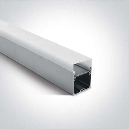 ONE Light | 7906D/AL SURFACE PROFILE 2m FOR 40mm STRIPS + PC OPAL DIFF - OEM NORDIC - Quality Parts Distribution
