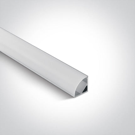 ONE Light | 7908A/AL TRIANGLE PROFILE 2m FOR 10mm STRIPS + PC OPAL DIFF - OEM NORDIC - Quality Parts Distribution