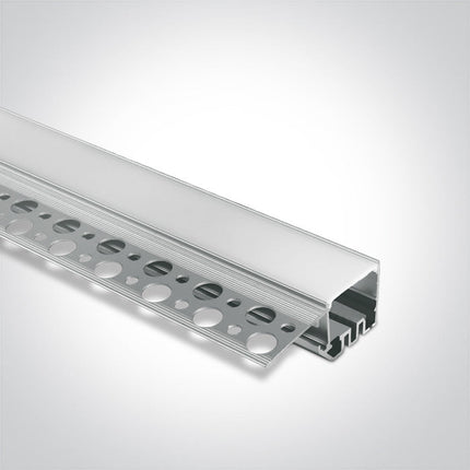ONE Light | 7909TR/AL TRIMLESS PROFILE 2m FOR 20mm STRIPS PC OPAL DIFFUSER - OEM NORDIC - Quality Parts Distribution