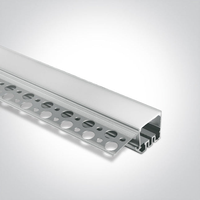 ONE Light | 7909TR/AL TRIMLESS PROFILE 2m FOR 20mm STRIPS PC OPAL DIFFUSER - OEM NORDIC - Quality Parts Distribution