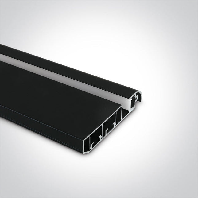 ONE Light | 7922/B BLACK ALUMINIUM LED PROFILE FOR WALL FOR 8mm LED STRIP 2m - OEM NORDIC - Quality Parts Distribution