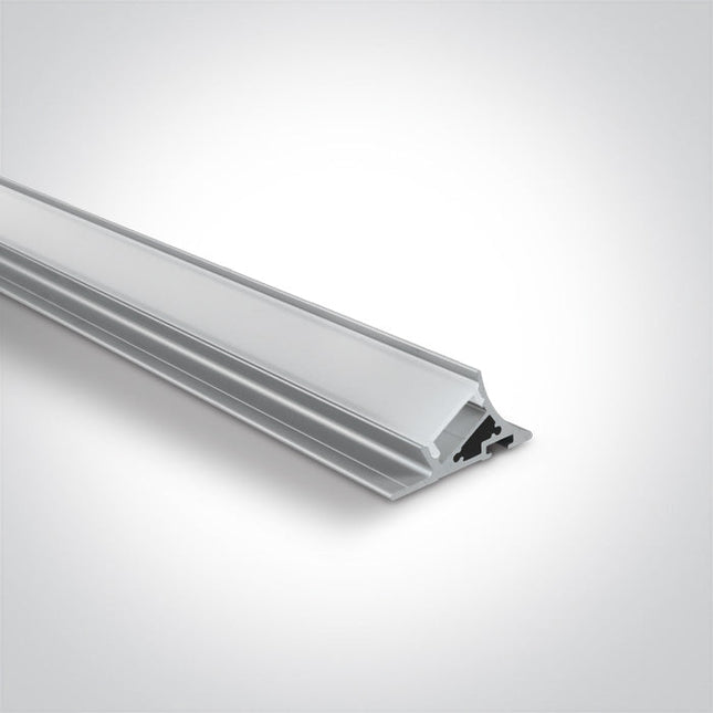 ONE Light | 7937T/AL SHELF PROFILE 2m + PC semi Opal diffuser - OEM NORDIC - Quality Parts Distribution