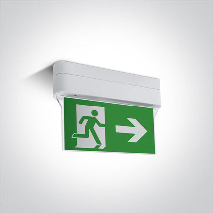 ONE Light | 89406/W WHITE EMERGENCY LED 1W IP44 M3 hrs WALL/CEILING MOUNT 230V - OEM NORDIC - Quality Parts Distribution