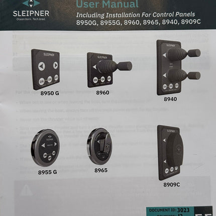 Sleipner | 8960 S Side-Power Single Joystick Control Panel (Black) - OEM NORDIC - Quality Parts Distribution