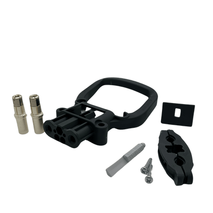 REMA BATTERY CONNECTOR DIN 80, SOCKET with contacts, Fixed Handle, Battery Acid Resistant Housing - OEM NORDIC - Quality Parts Distribution