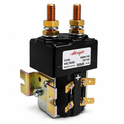 SW80-745 | Albright 12V DC Single-acting Solenoid Contactor – Continuous Duty