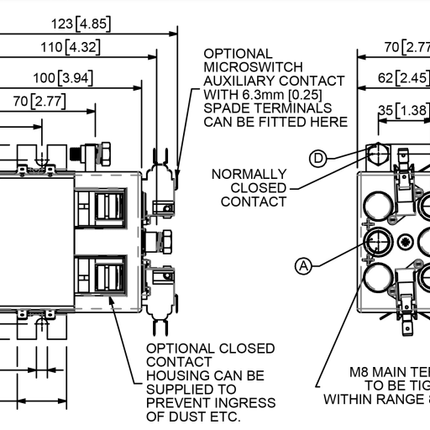DC182-491 Albright 150A 24V DC - INT Motor Reversing Contactor - OEM NORDIC - Quality Parts Distribution