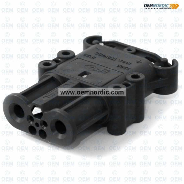 REMA BATTERY CONNECTOR DIN 320, SOCKET with contacts, Standard Black Housing - OEM NORDIC - Quality Parts Distribution