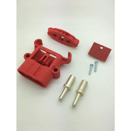 REMA BATTERY CONNECTOR DIN80 RED, PLUG with contacts, Battery Acid Resistant Housing - OEM NORDIC - Quality Parts Distribution