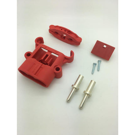 REMA BATTERY CONNECTOR DIN80 RED, PLUG with contacts, Battery Acid Resistant Housing - OEM NORDIC - Quality Parts Distribution