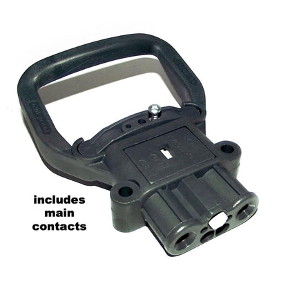 REMA BATTERY CONNECTOR DIN 80, SOCKET with contacts, Fixed Handle, Battery Acid Resistant Housing - OEM NORDIC - Quality Parts Distribution