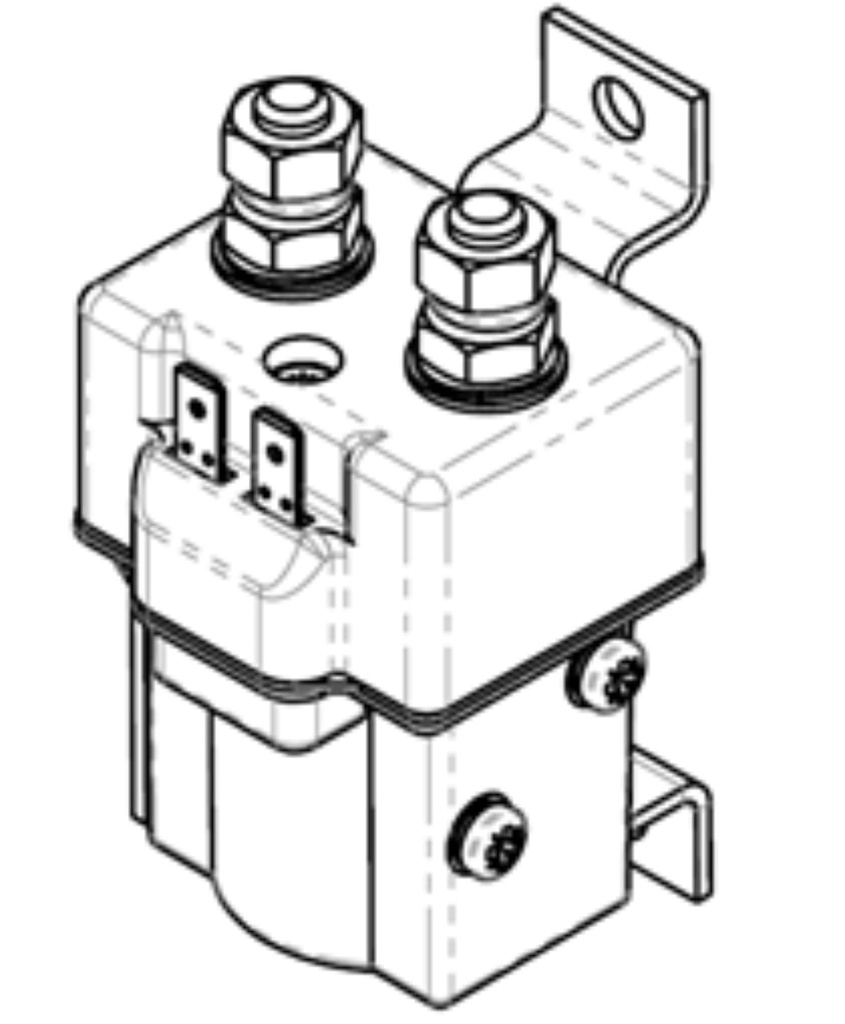 SW80-2220PL Albright 100A/125A 24V INT 1-pole 1-throw Contactor