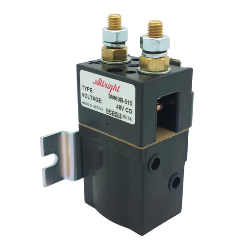 [101-SW60B-515] SW60B-515 Albright 80A/80A 48V CO 1-pole 1-throw Contactor, Removable Bracket